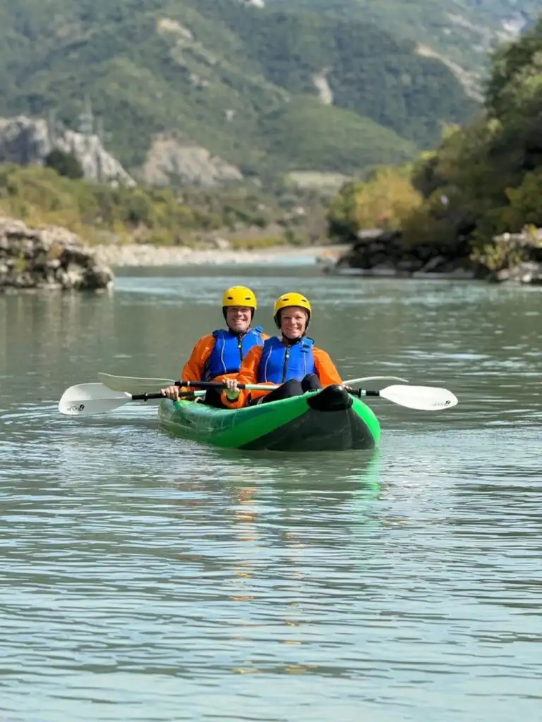 kayak activity in Permet Albania river